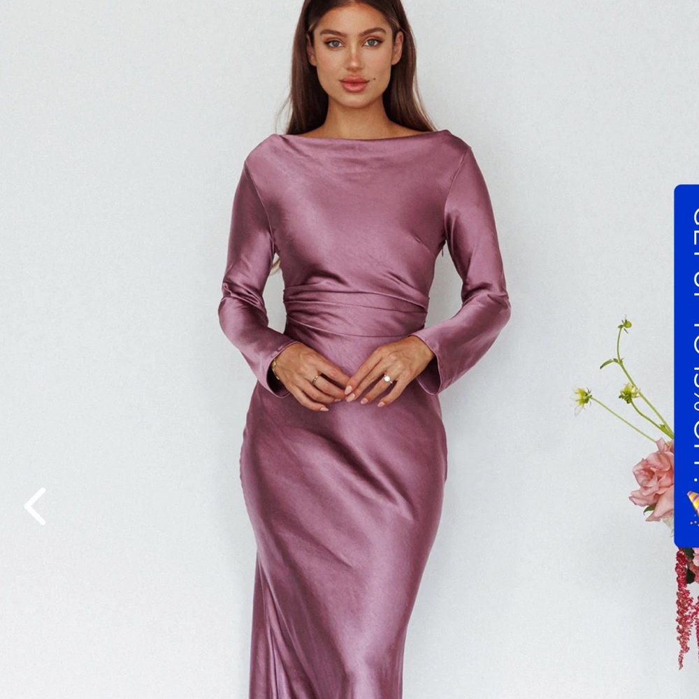 Loveland Cowl Back Midi Dress Grape